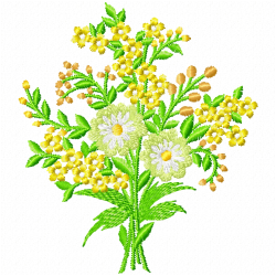 Flowers And Tree Embroidery Design 4